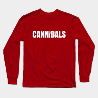 CANNIBALS - White Logo Long Sleeve T-Shirt